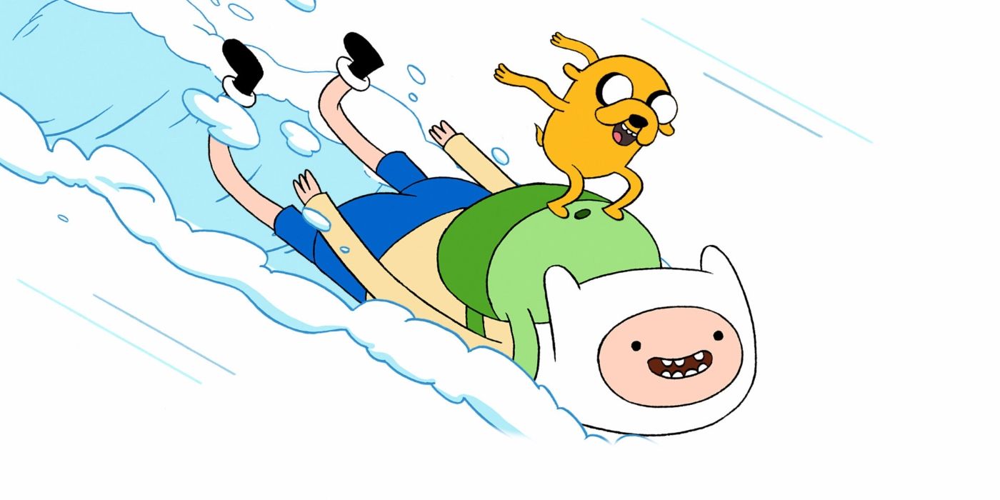 Finn and Jake in Snow