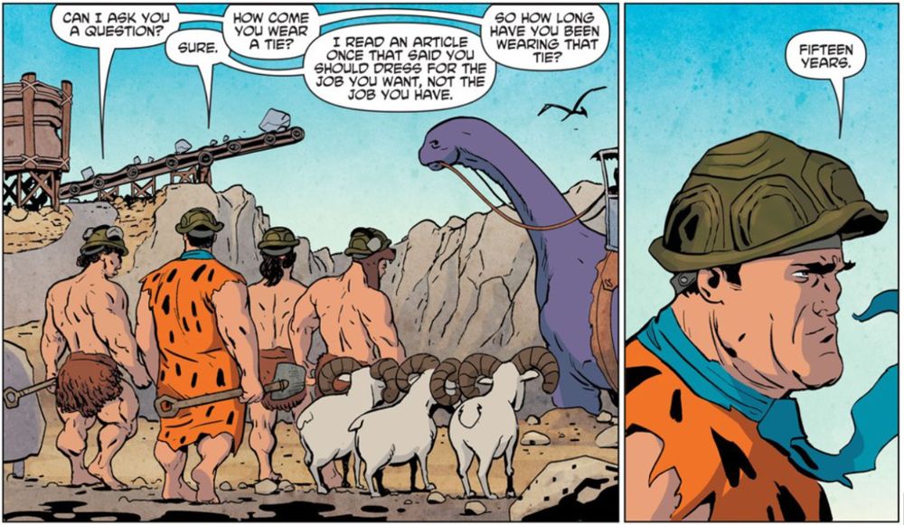 From The Flintstones #1, by Mark Russell and Steve Pugh