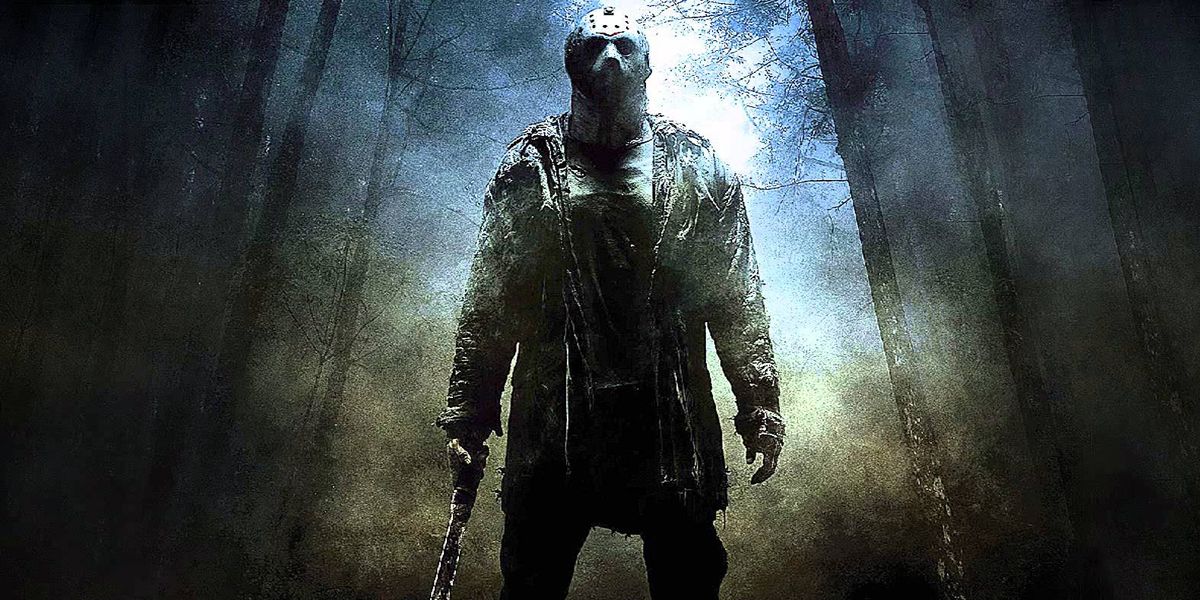 Jason Vorhees emerges from the forest in Friday the 13th