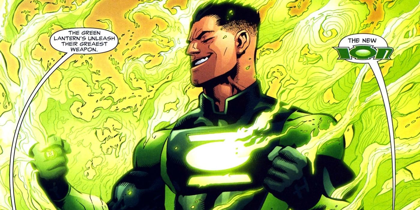 Sodam Yat as Green Lantern holds up his fists