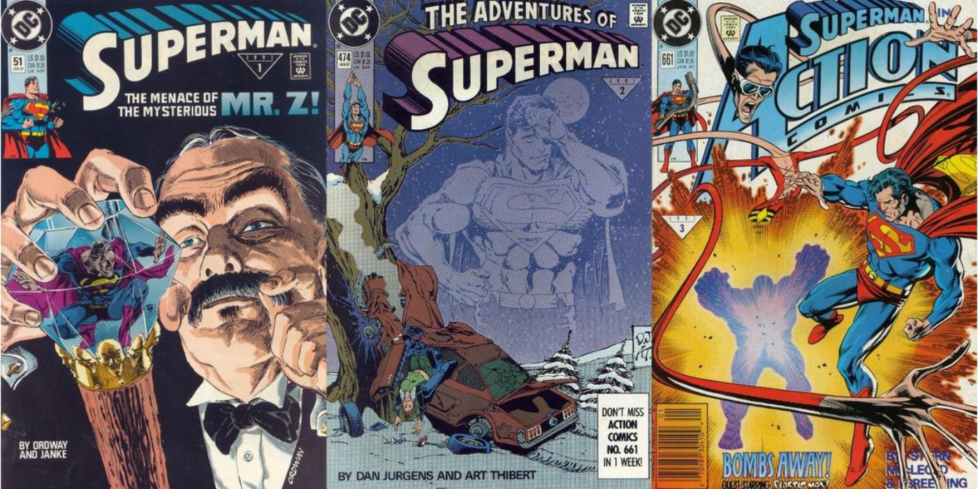 Split Image - Covers To Action, Superman & Adventures