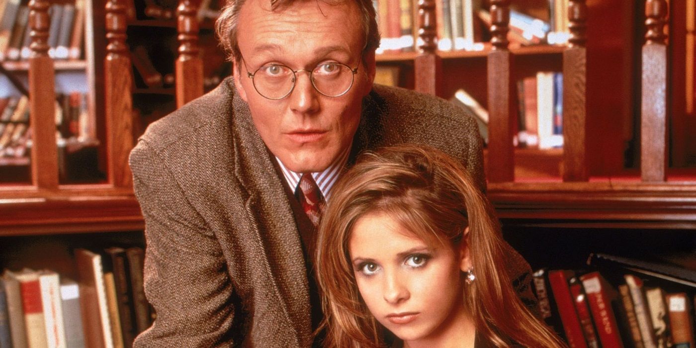 Giles and Buffy in Buffy the Vampire Slayer