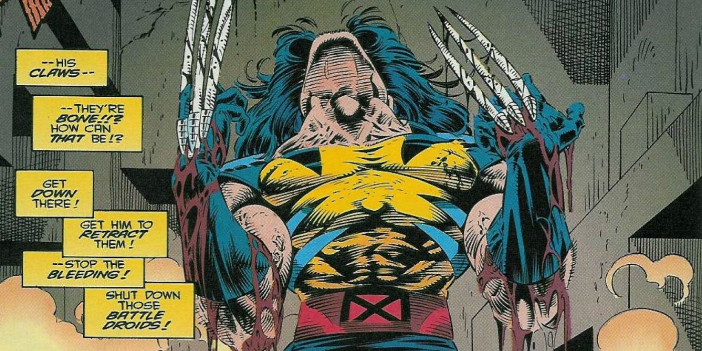 Wolverine popping out his bone claws in comics