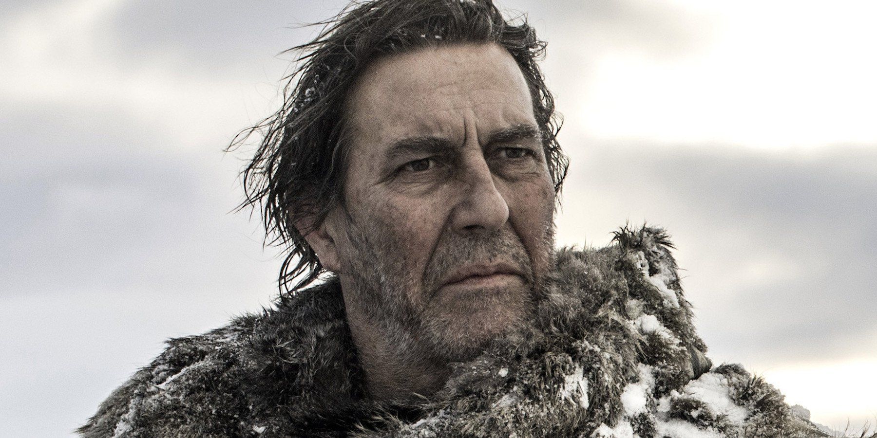 Mance Rayder looks on during a scene in Game of Thrones