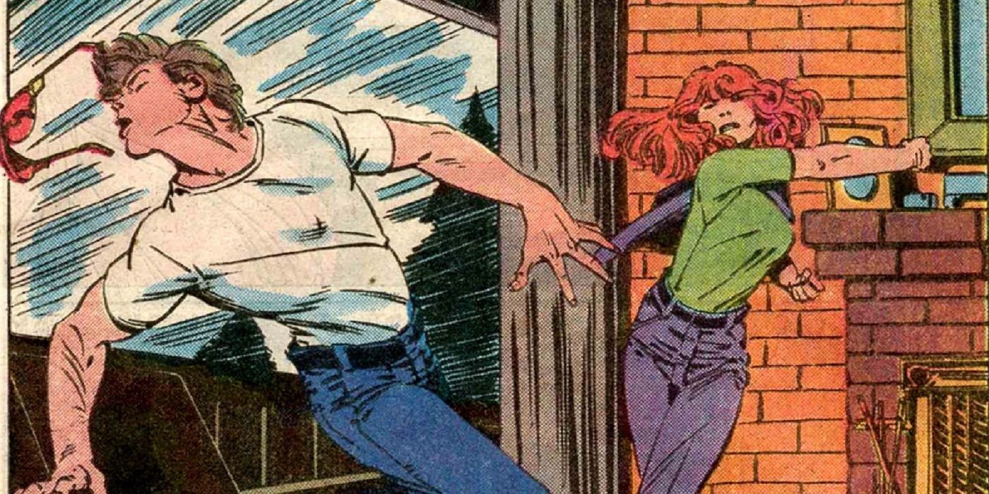 Cyclops Being Punched by Madelyne Pryor