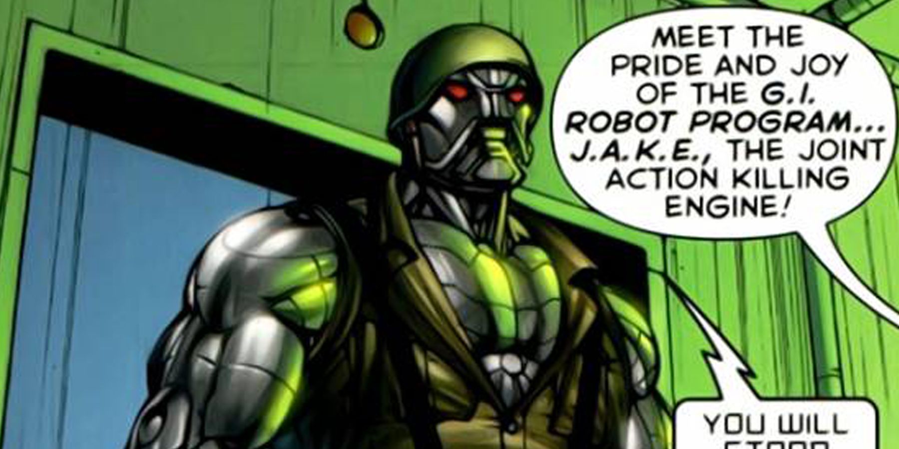 The G.I. Robot named J.A.K.E. from DC Comics