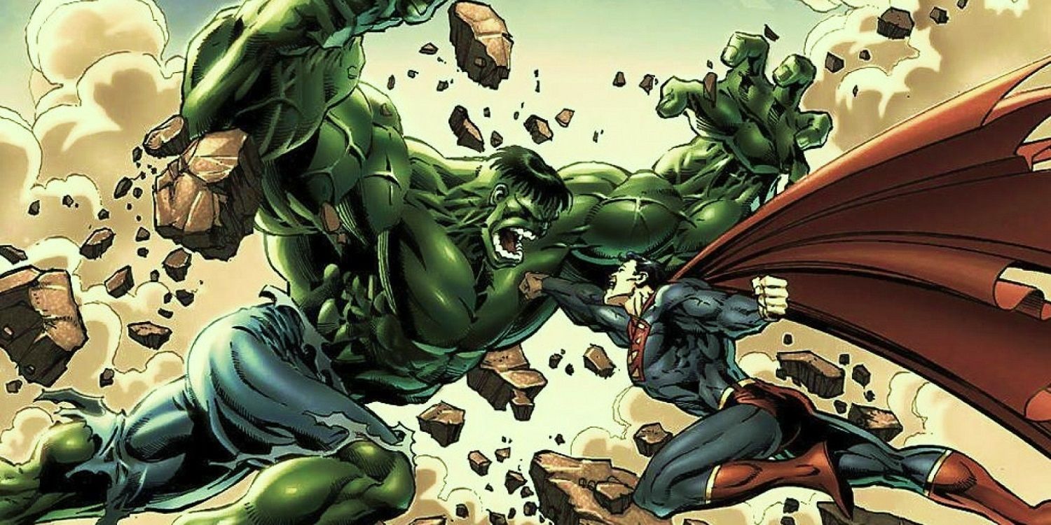 Hulk fights Superman