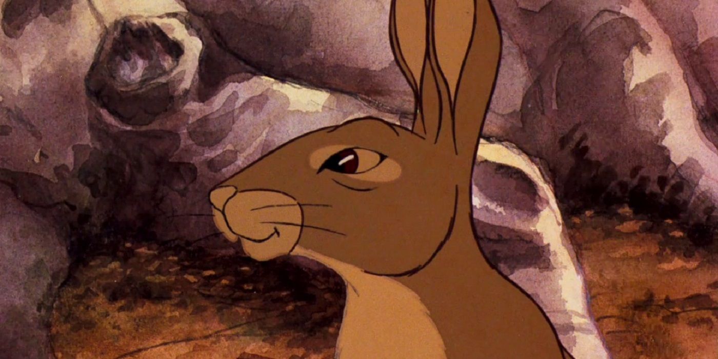 John Hurt as Hazel in Watership Down