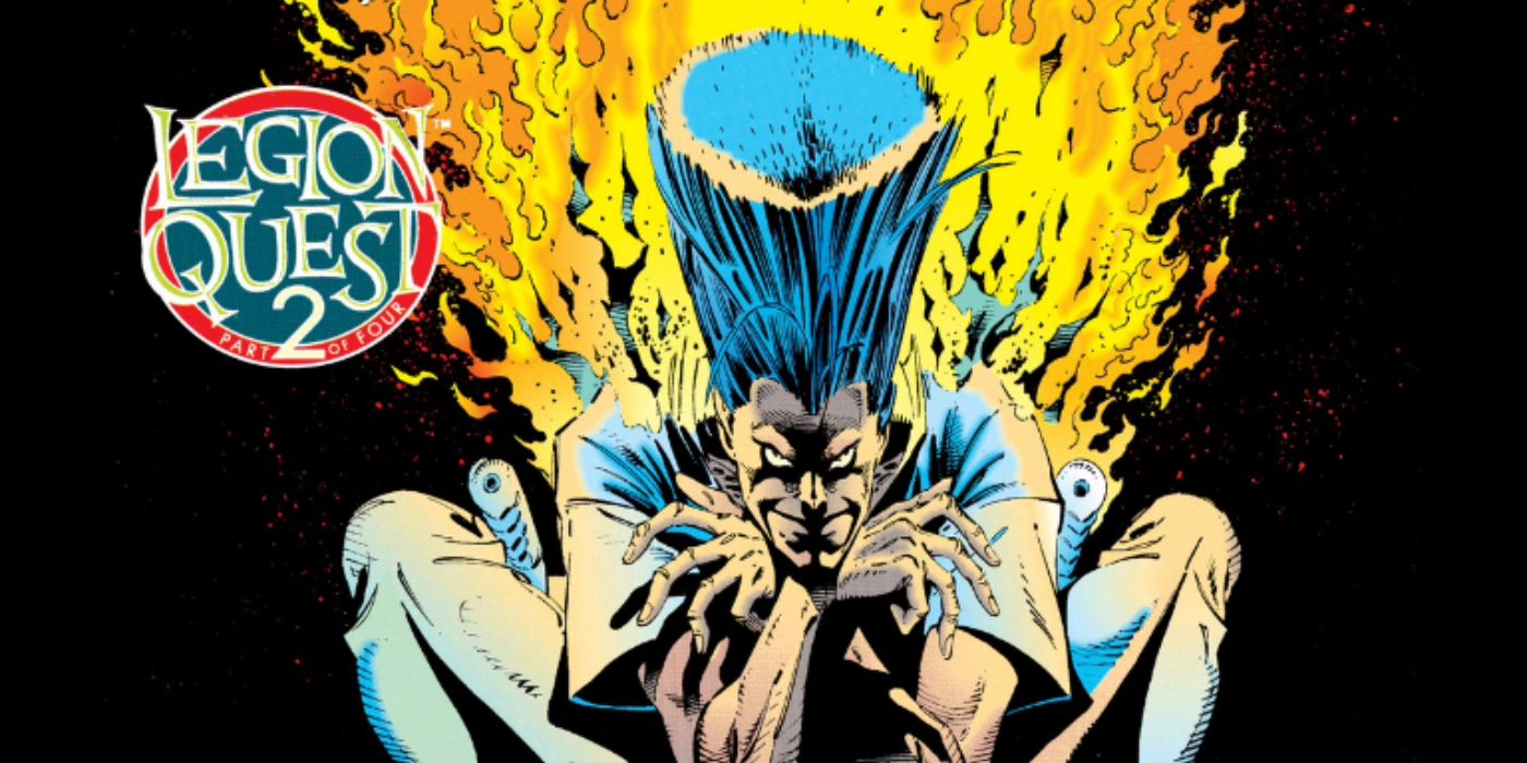 Legion on fire from Marvel Comics