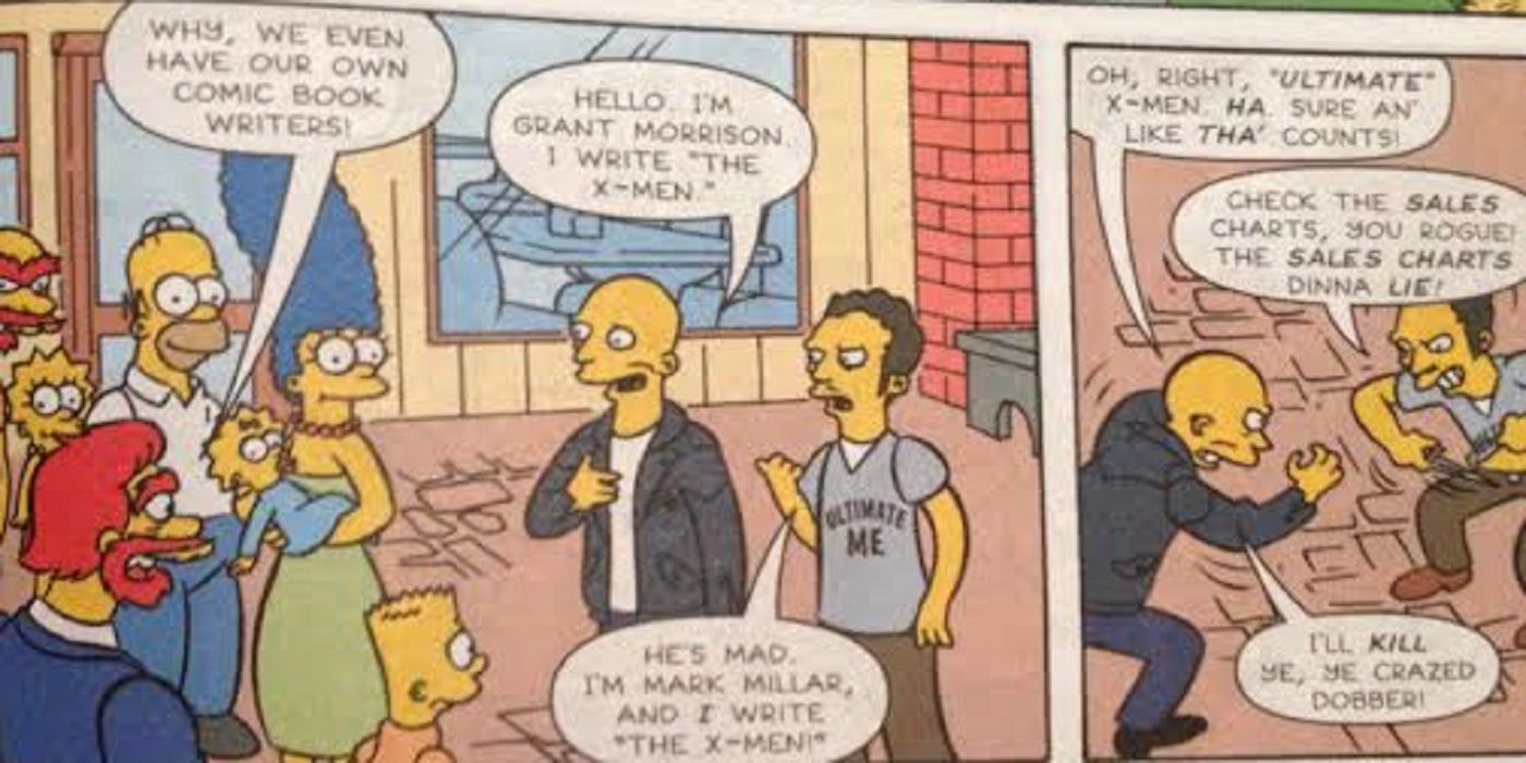 Mark Millar and Grant Morrison Simpsons