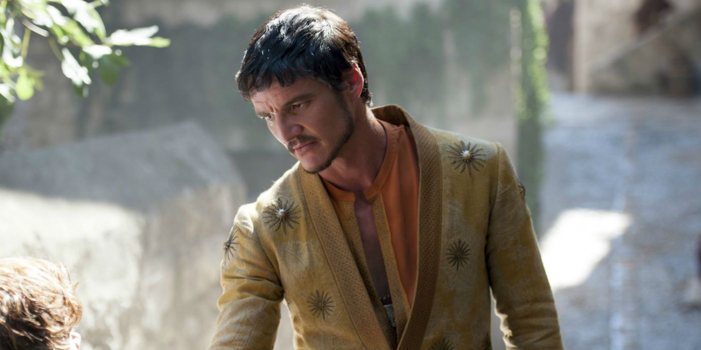 Oberyn Martell speaks with Tyrion in Game of Thrones.