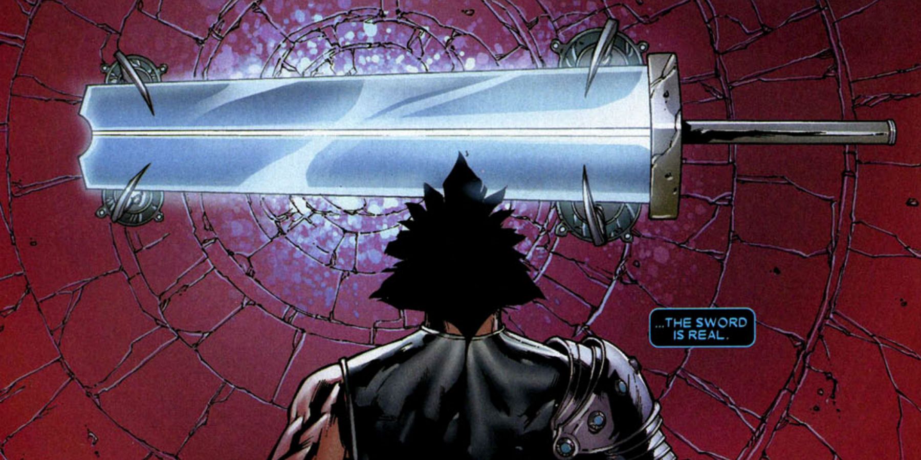 The Phoenix Blade mounted on the wall in Marvel Comcis