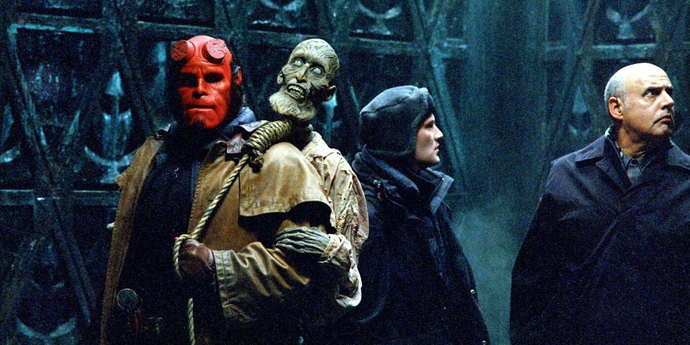 Ron Perlman as Hellboy with Ivan The Corpse