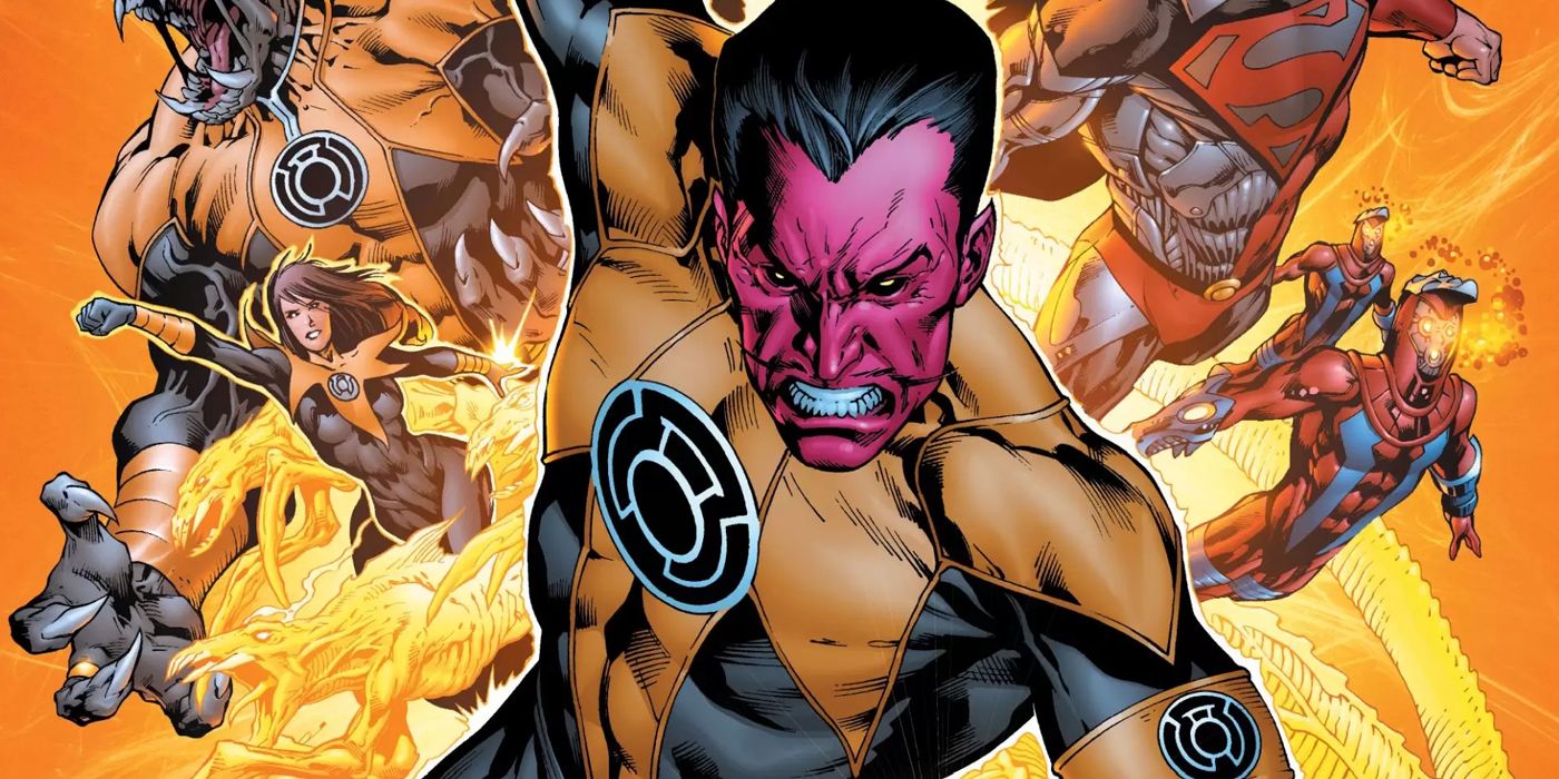 Sinestro leading the Yellow Lanterns in the Sinestro Corps War from DC Comics