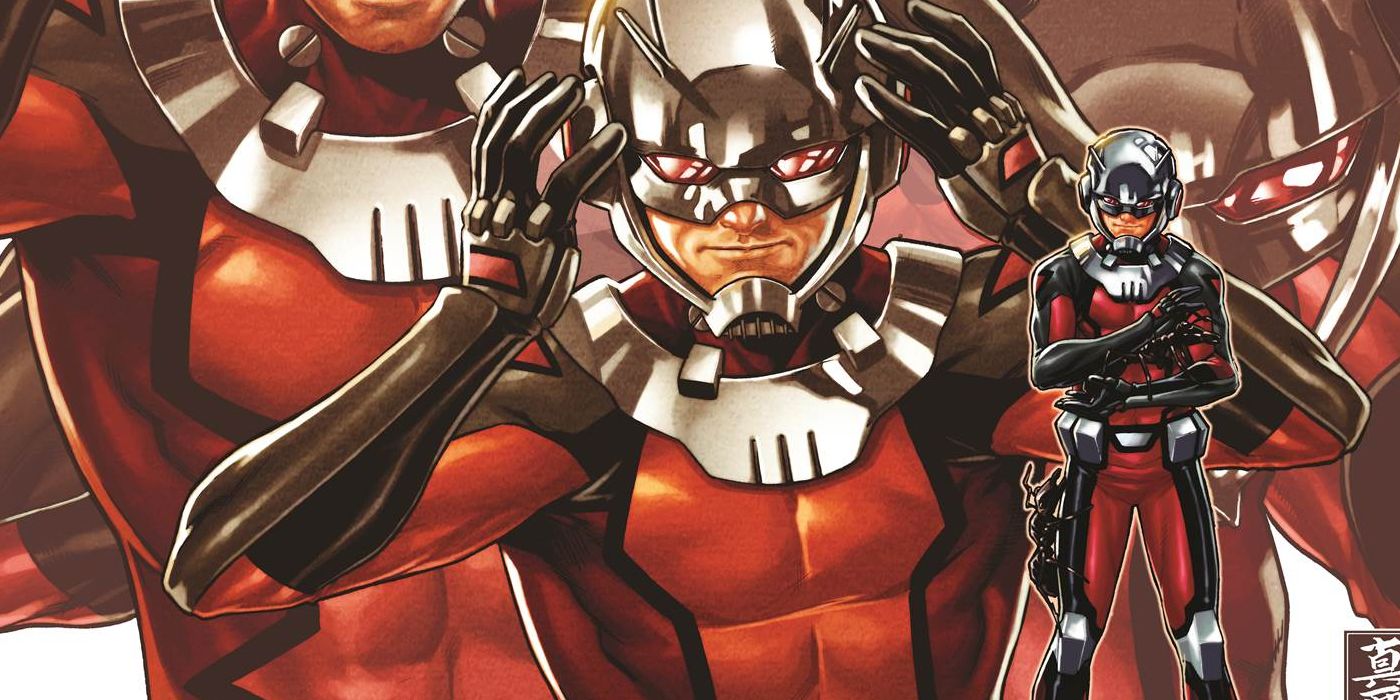 Scott Lang dons the Ant Man costume in Marvel Comics