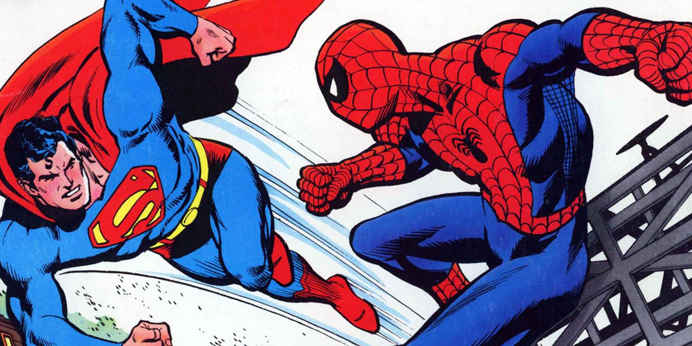 DC's Superman battles Marvel's Spider-Man in a crossover event