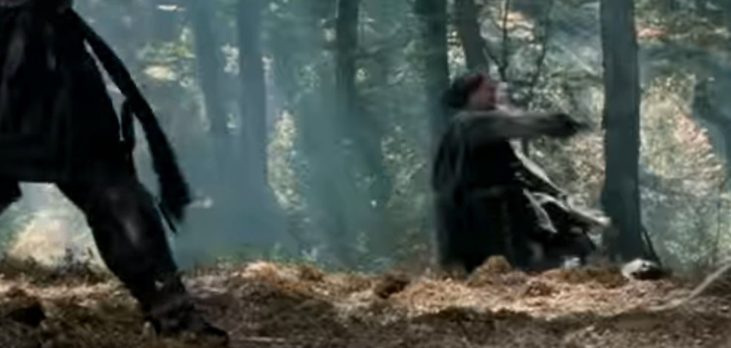 Aragorn swatting knife away