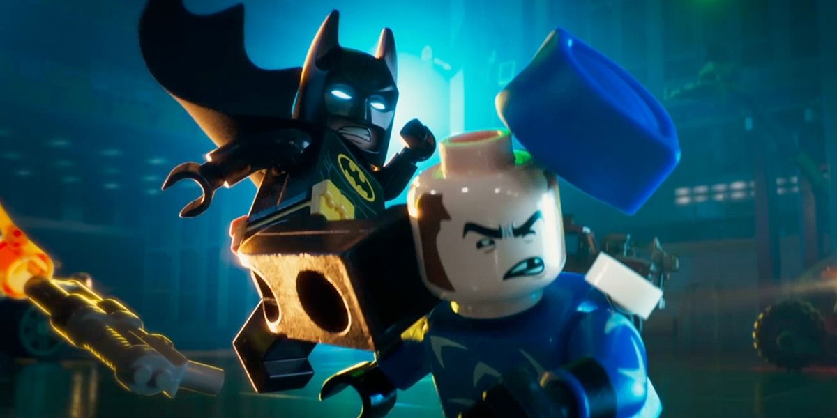 A fight scene from The Lego Batman Movie.