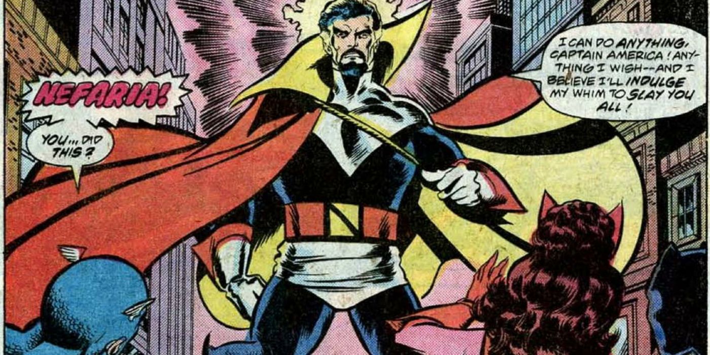 Count Nefaria challenges the Avengers from Marvel Comics
