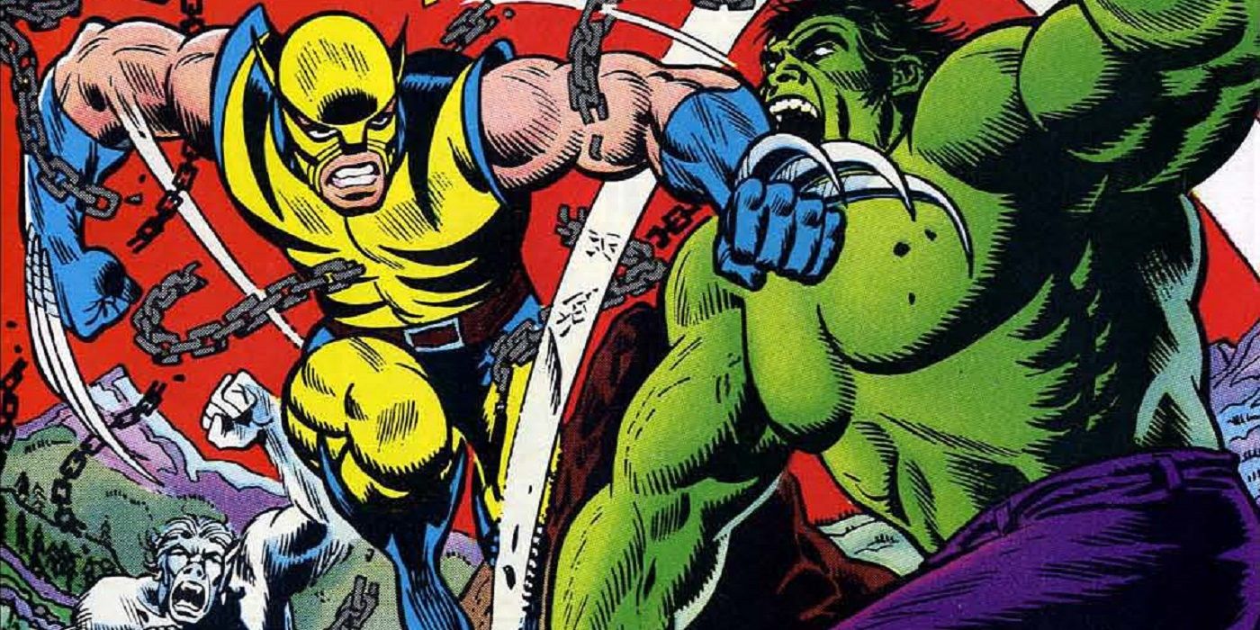 The Hulk, Wolverine, and Wendigo tussling on the cover of Marvel Comics The Incredible Hulk #181