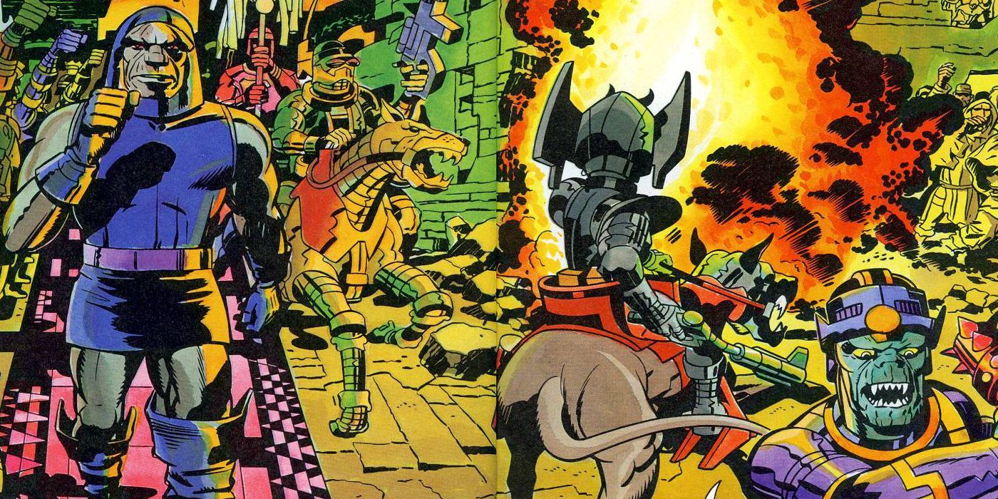 Jack Kirby DC comics Fourth World, featuring Darkseid on Apokalips