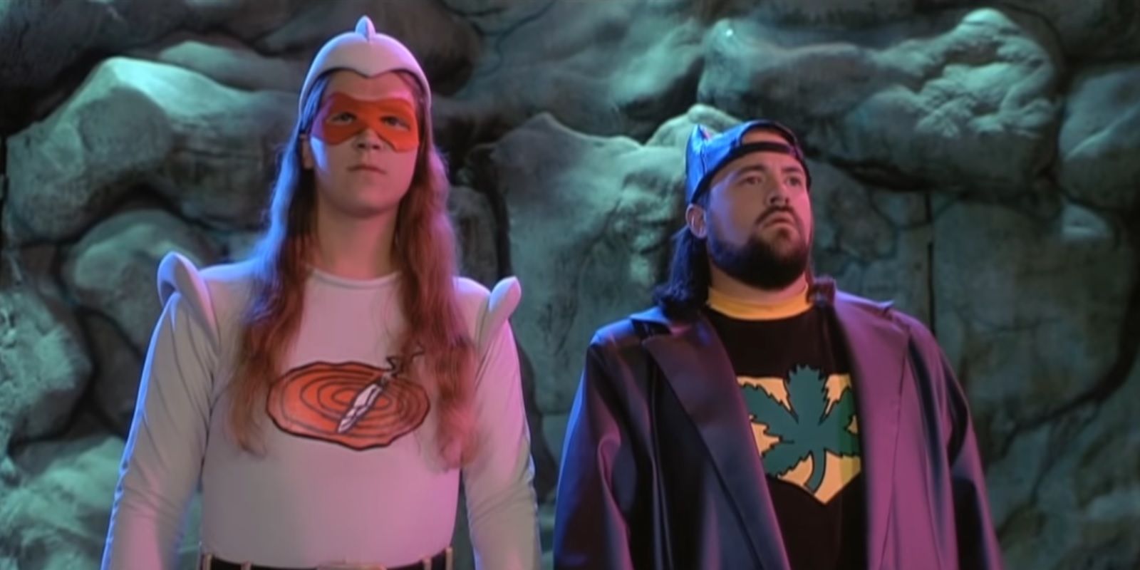 Jason Mewes and Kevin Smith as Bluntman and Chronic in &quot;Jay and Silent Bob Strike Back&quot;