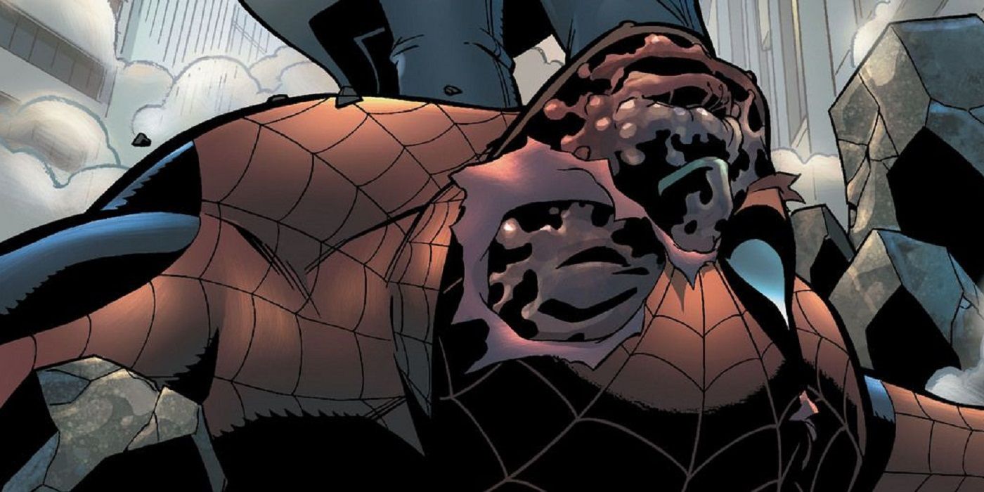 Zombie Spider-Man, mort au sol dans Marvel Comics