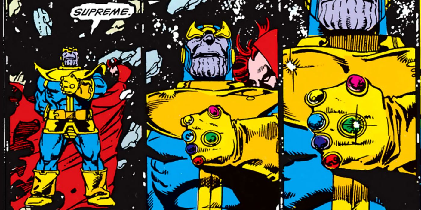 Thanos with the infinity gauntlet supreme