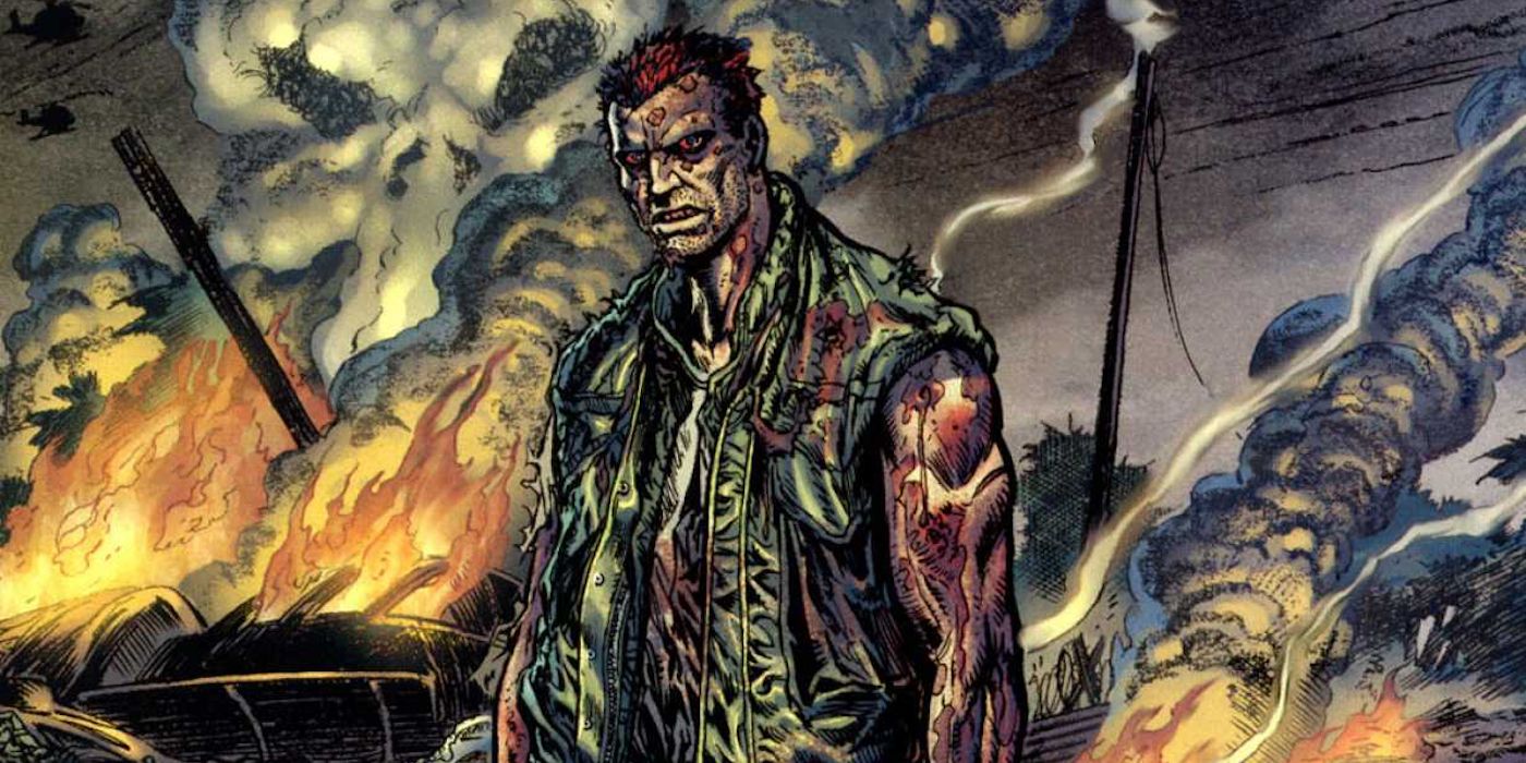 Frank Castle as the lone survivor of Firebase Valley Forge from Punisher Born