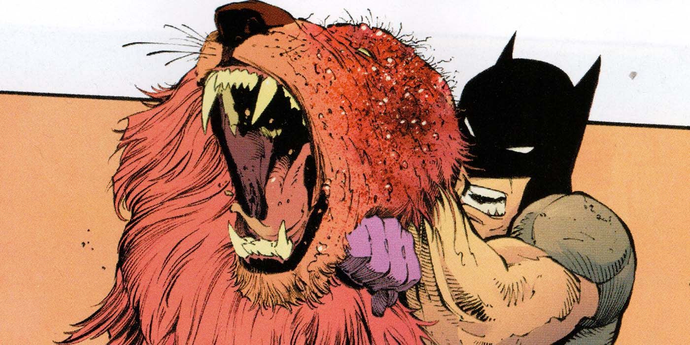DC Comics - Batman fights a lion