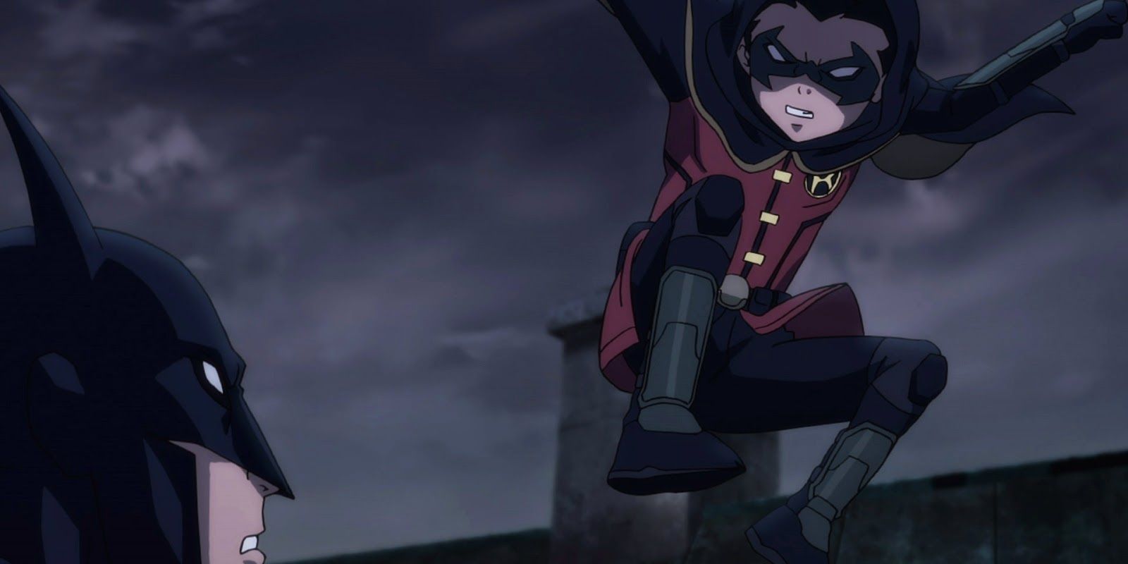 Batman vs Robin Damian Wayne attacks Bruce