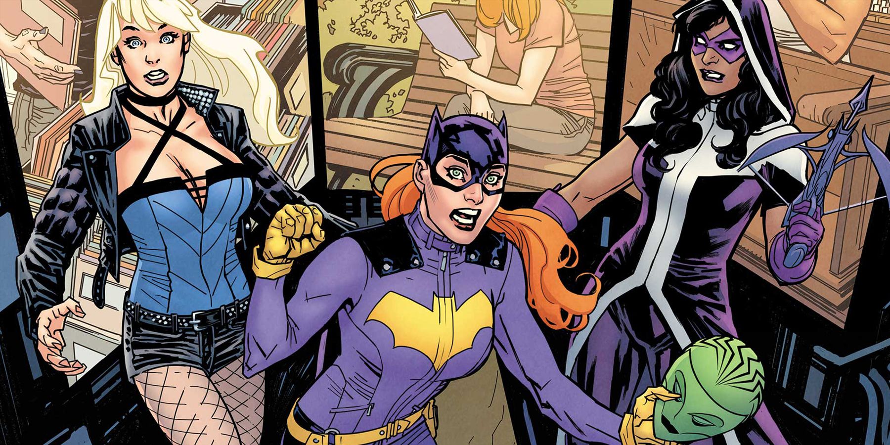 Birds of Prey members Black Canary, Huntress, and Batgirl in DC Comics.