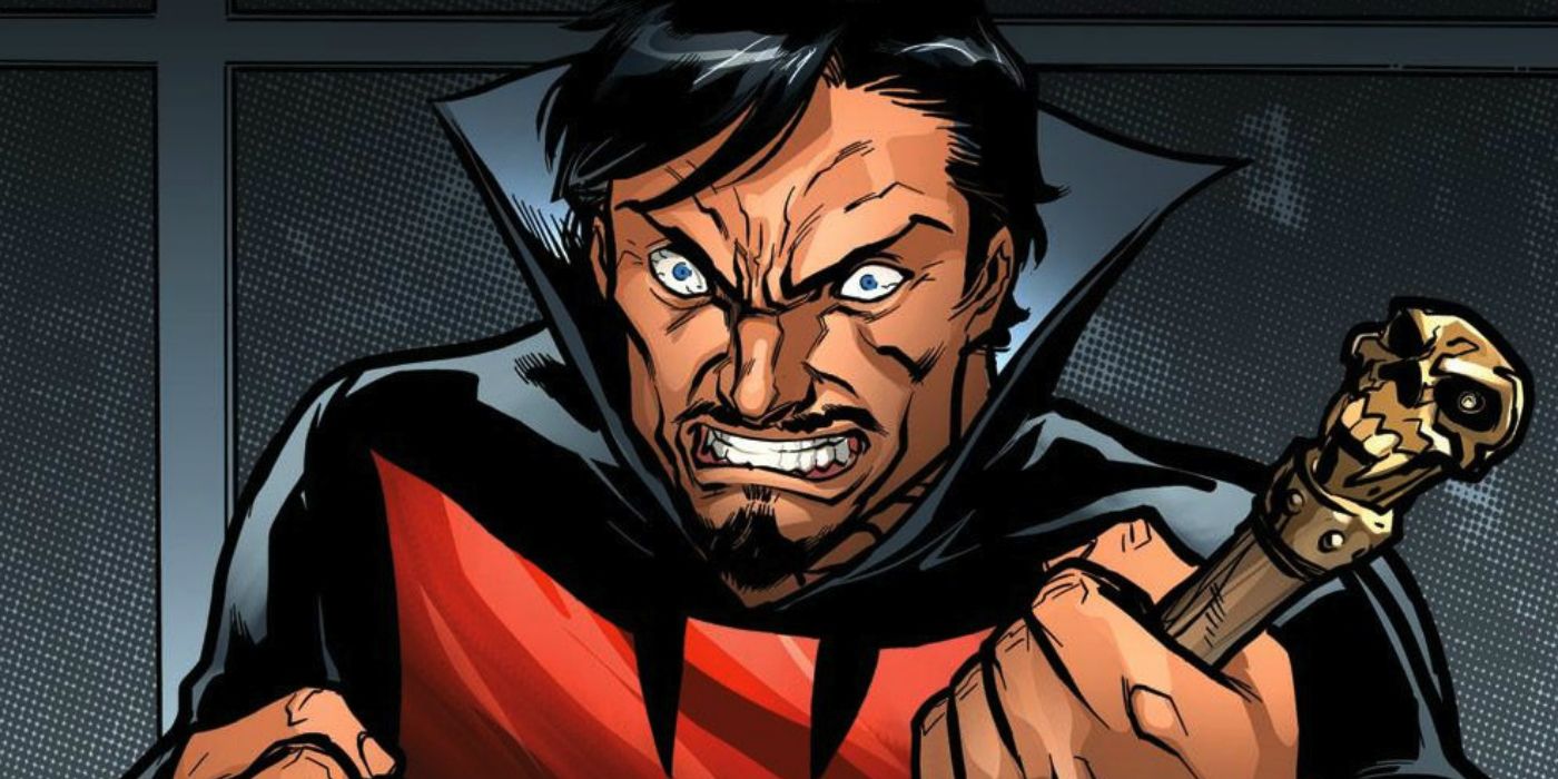 Black Tom Cassidy with his signature weapon looking angry