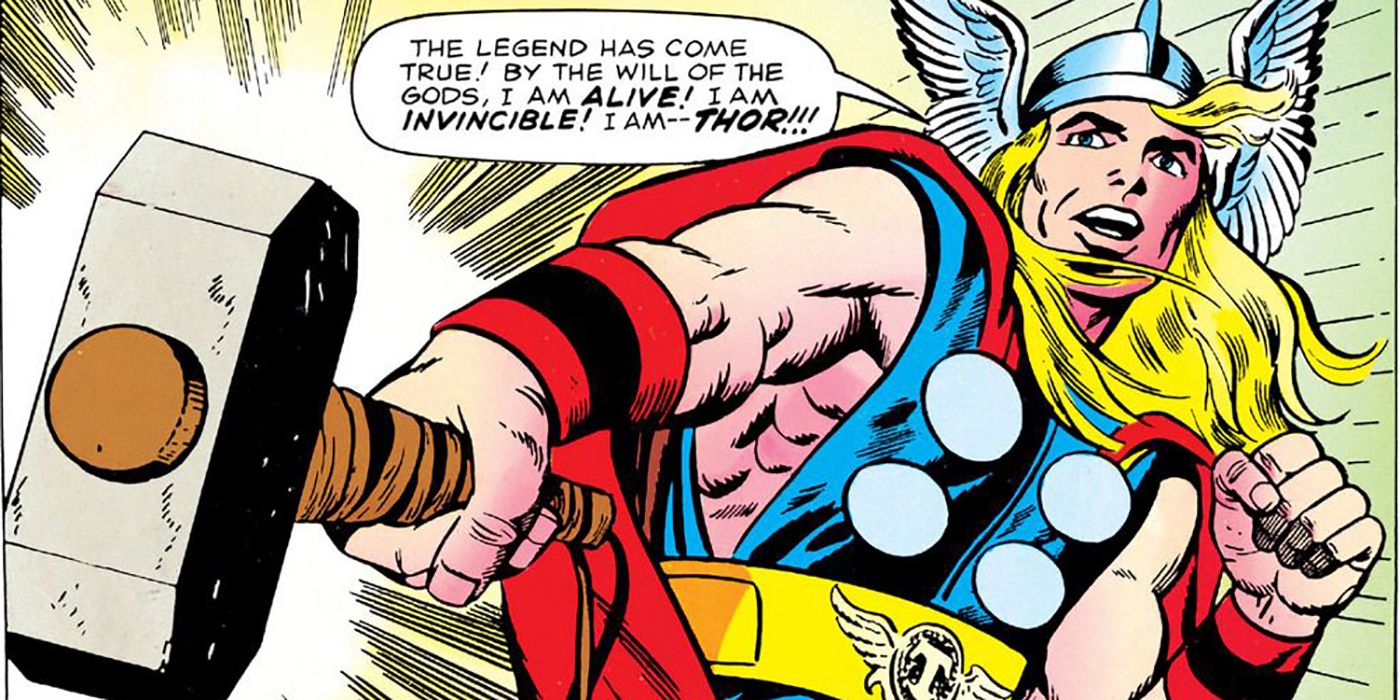 Classic Thor wields Mjolnir in Marvel Comics