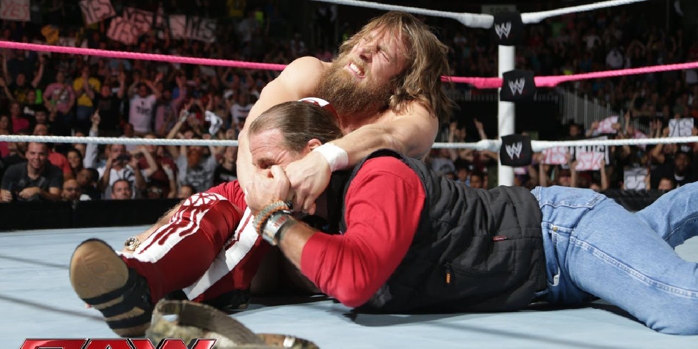 Daniel Bryan puts the Yes Lock on Shawn Michaels in WWE