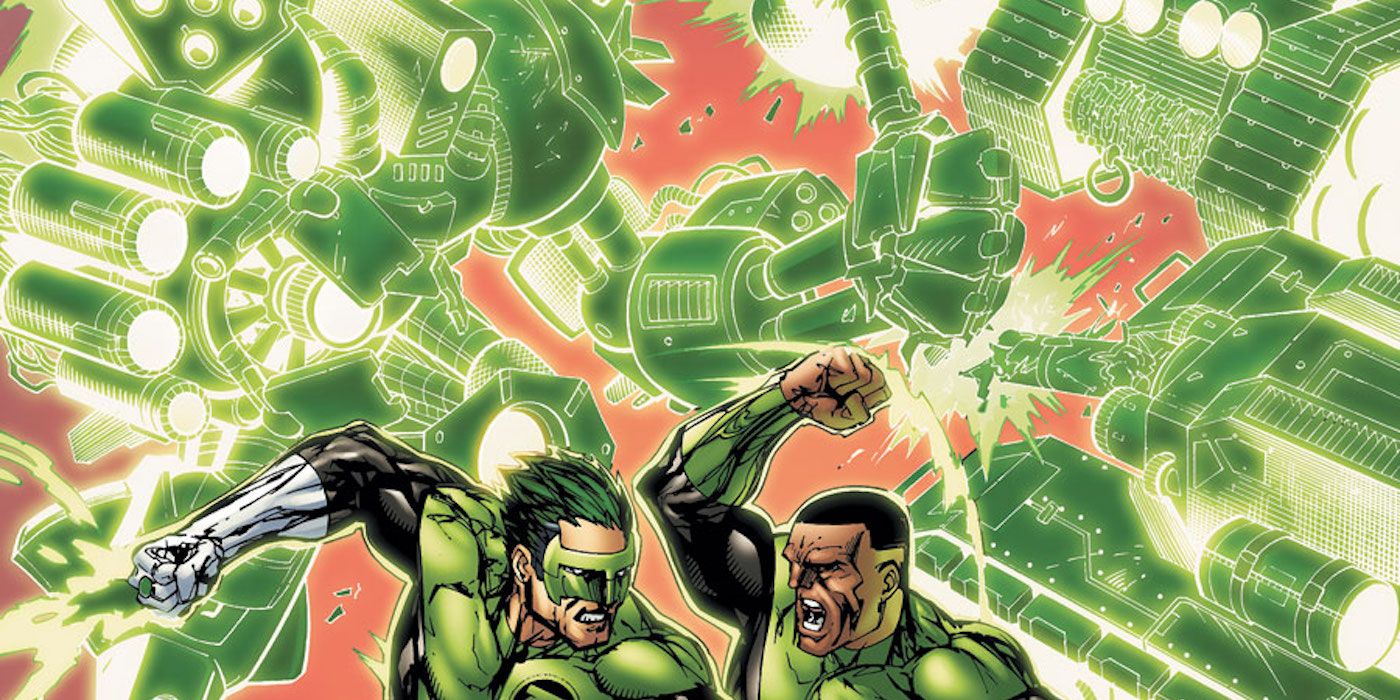 Green Lantern Kyle Rayner and John Stewart Constructs