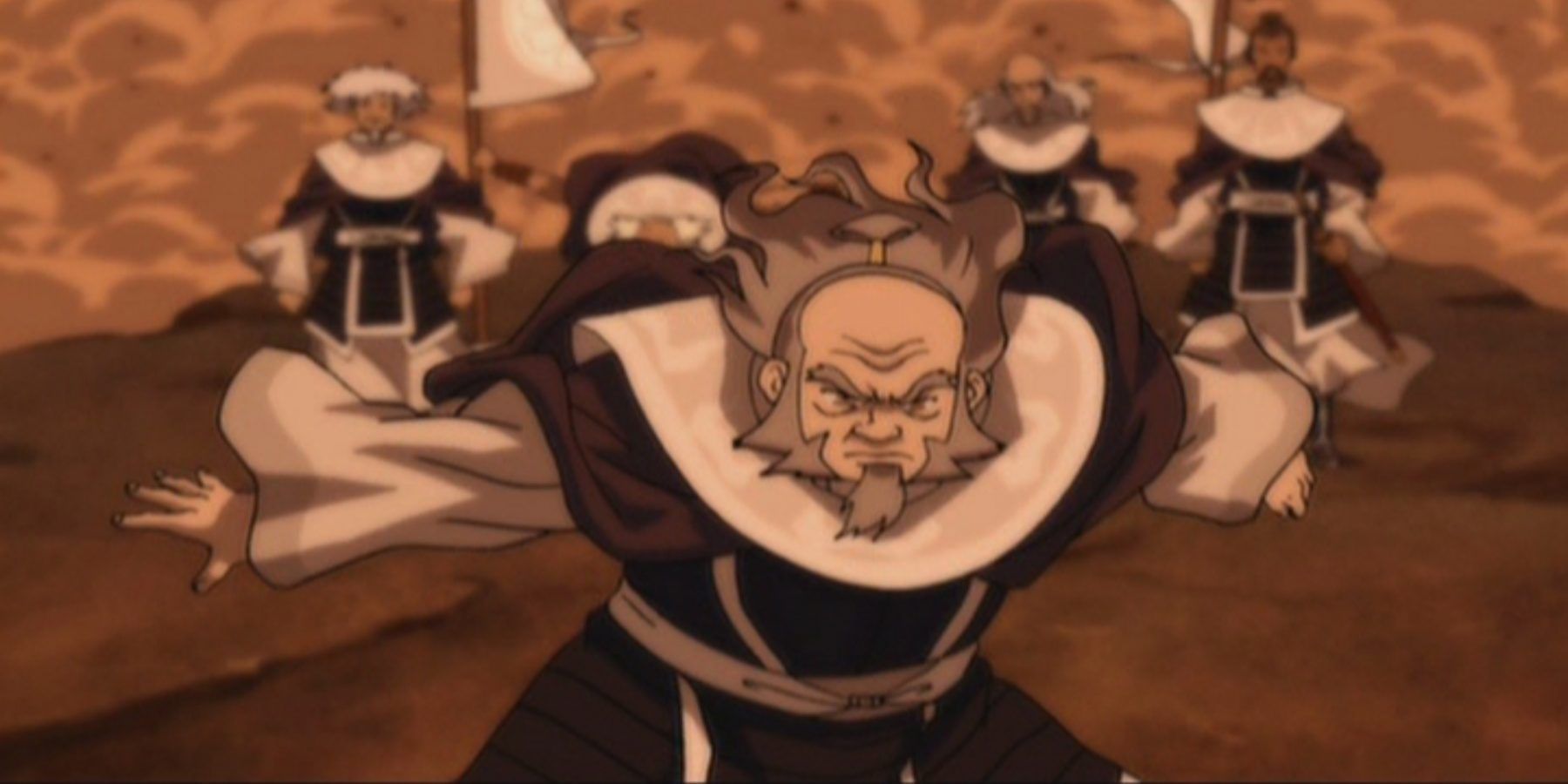 Iroh leads the White Lotus in Last Airbender