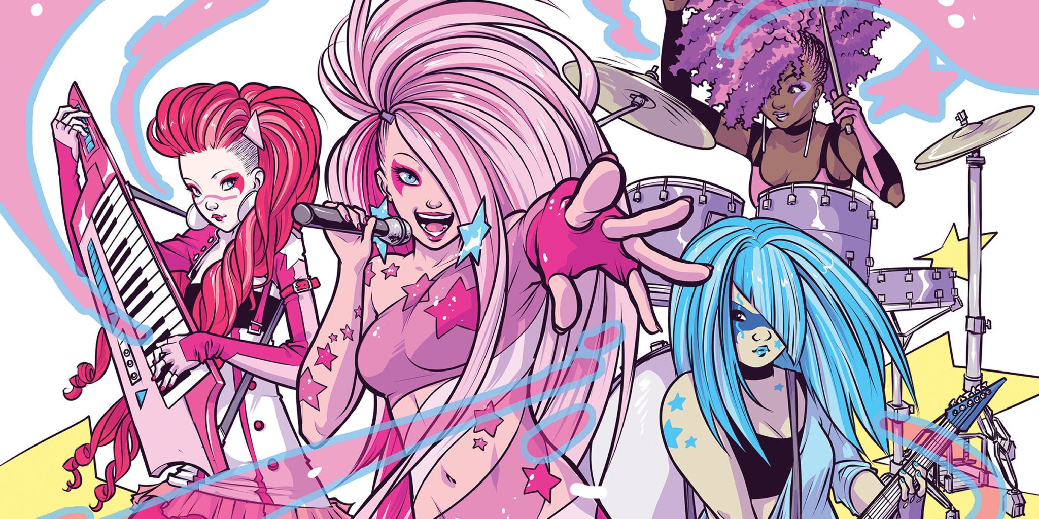Jem And The Holograms singing in the Jem And The Holograms comic