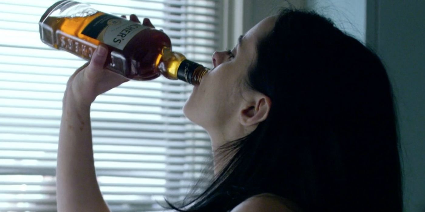 Jessica Jones drinking