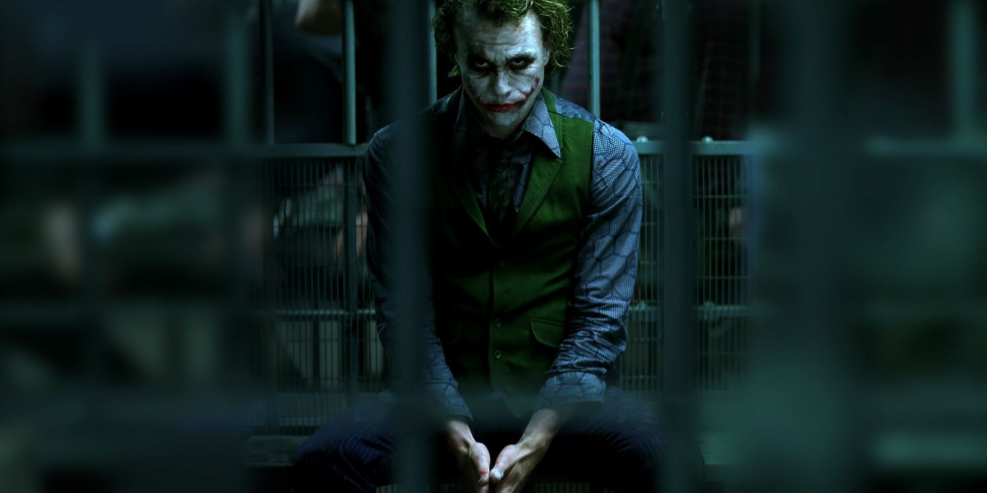 Joker in a cell from The Dark Knight