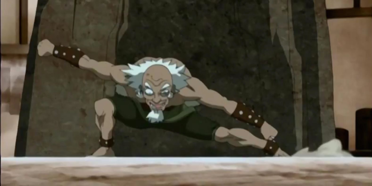 King Bumi earthbending in Avatar The Last Airbender