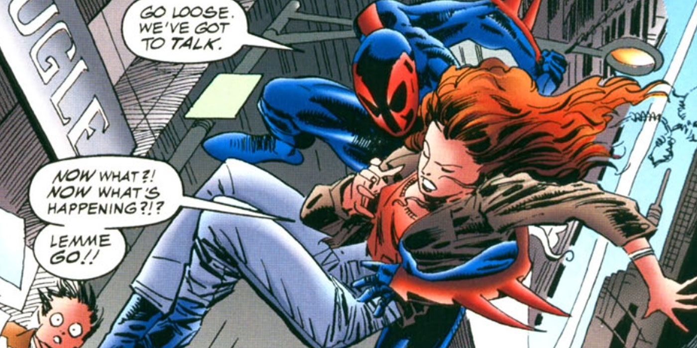 Mary Jane and Miguel O Hara in Spider-Man 2099 Team-Up