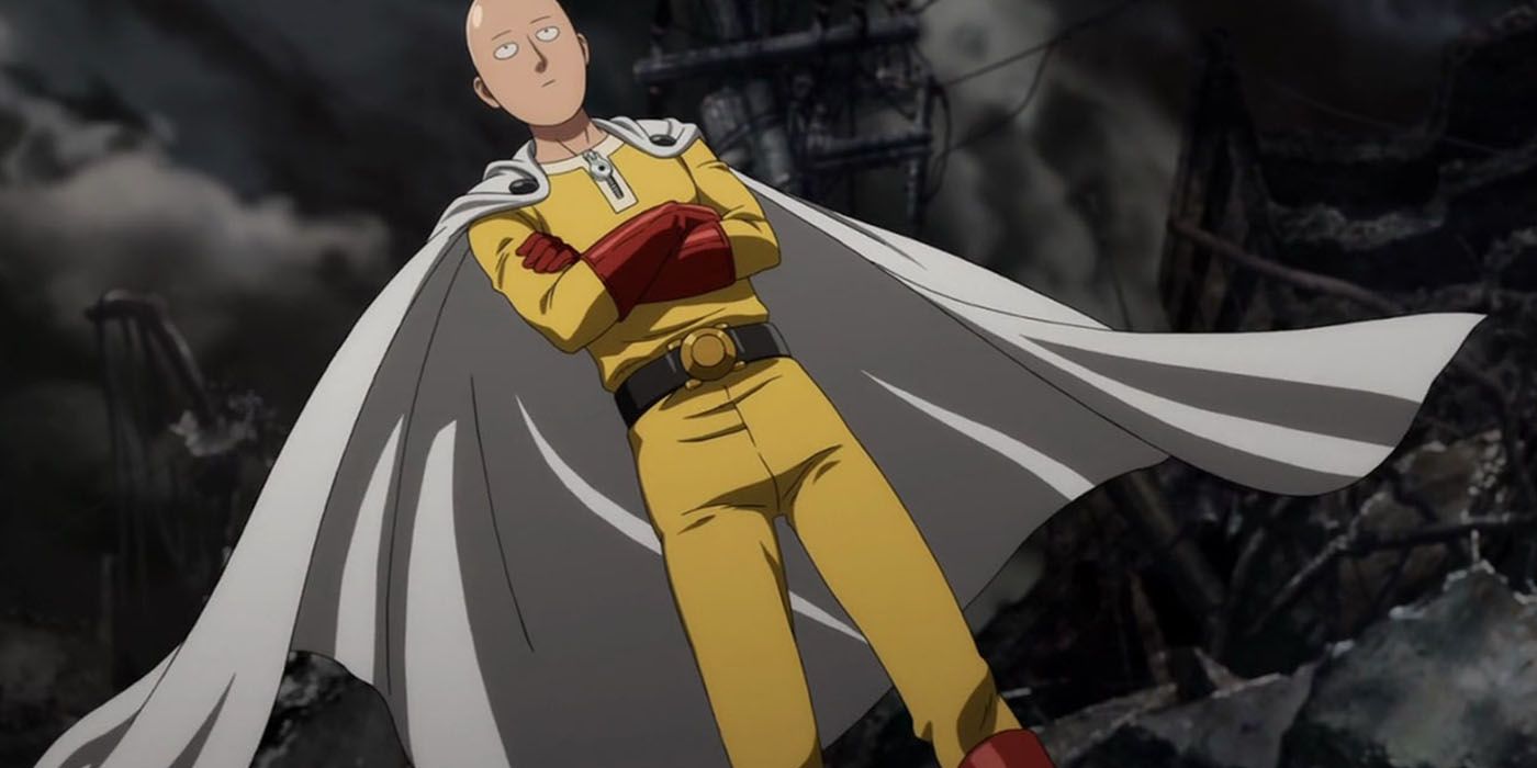 Saitama, the Caped Baldy, arms crossed in One-Punch Man