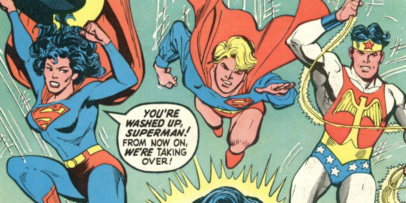 Reverse Gendered Superman Superboy and Wonder Woman