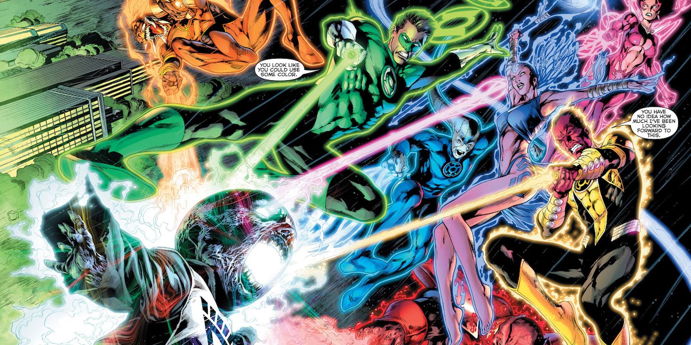 Rogue Guardian Scar defeated by various Lantern Corps