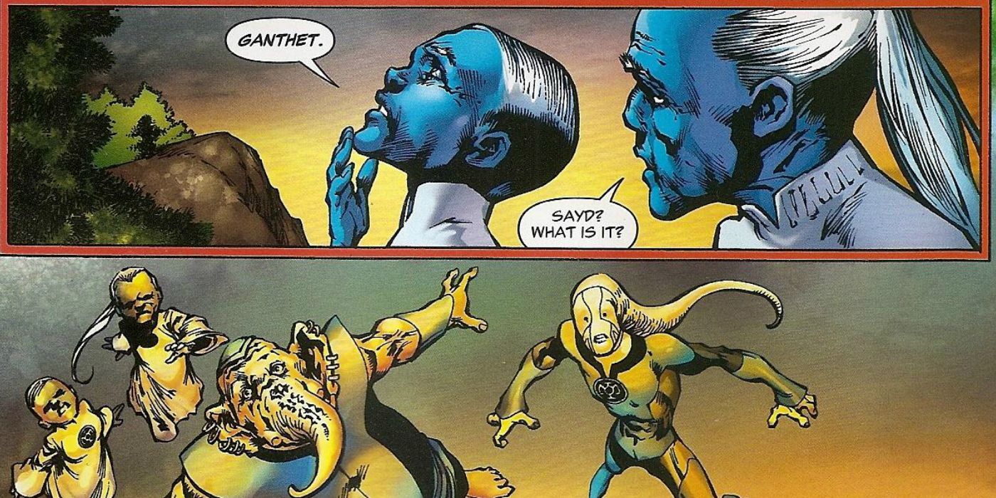 Sayd and Ganthet with the Blue Lanterns