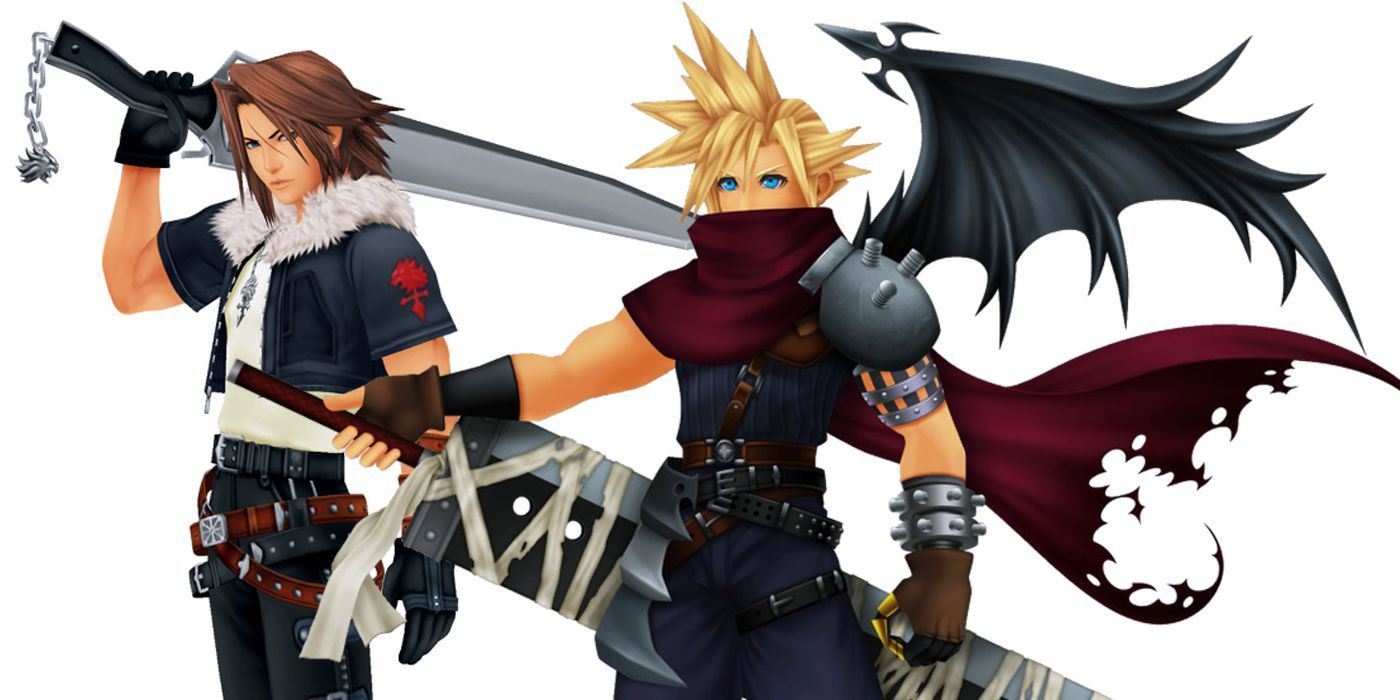 Squall and Cloud Strife Kingdom Hearts
