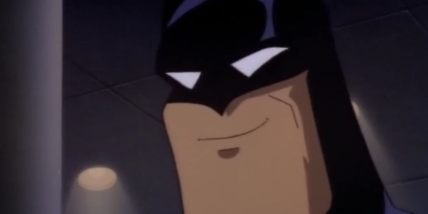Batman smiling in &quot;Batman: The Animated Series&quot; episode &quot;I Am The Night&quot;