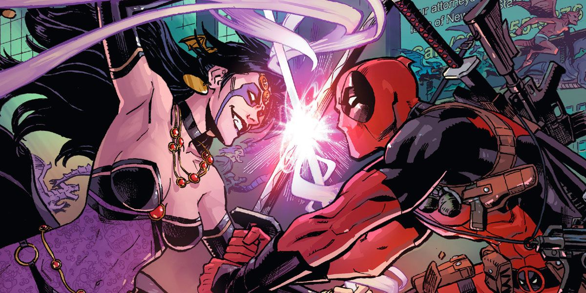 Shiklad and Deadpool fight in Marvel Comics