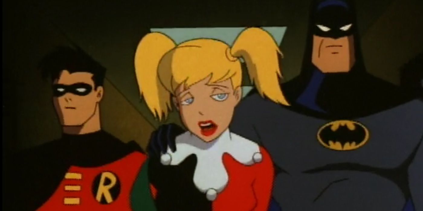 Harley Quinn, Batman, and Robin